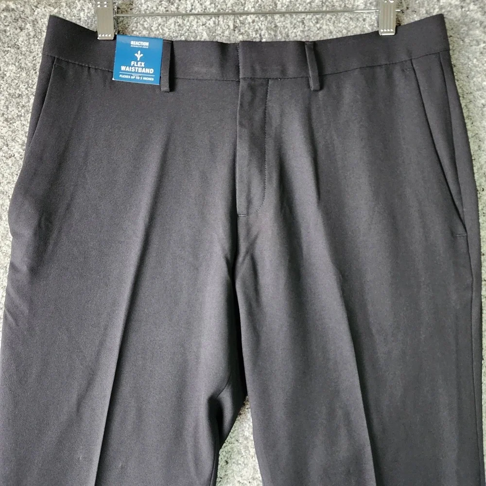 Kenneth Cole Dress Pants Mens 34x30 Mini Check‎ Flex Waistband New With Tags